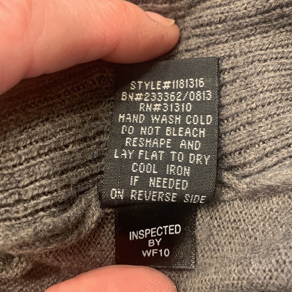 BCX Dress Juniors Gray 100% Acrylic A-Line Cable Knit Sweater Dress Size Large - Picture 8 of 8